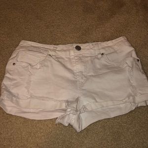white jean shorts